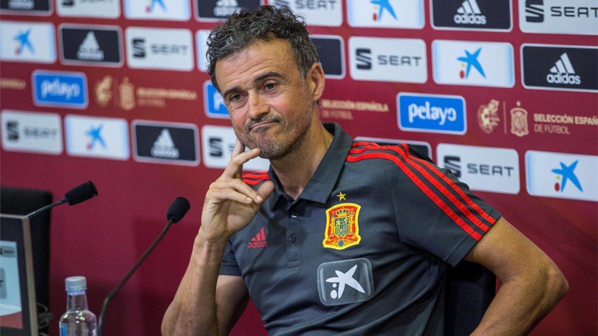 Luis Enrique Martínez, seleccionador español, en rueda de prensa