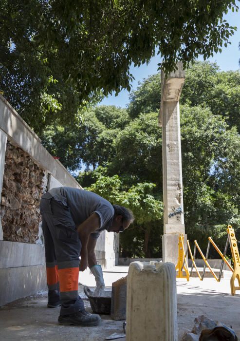 Daños en la Cruz de Ribalta de Castelló