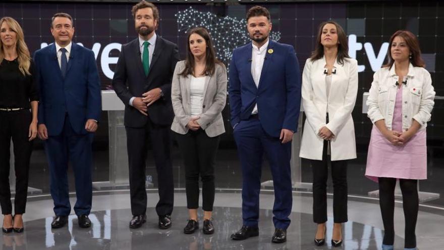 Los participantes en el debate a siete de TVE.