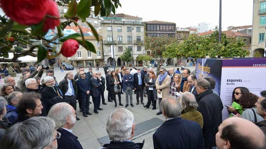 Un momento de la inauguración de la exposición.