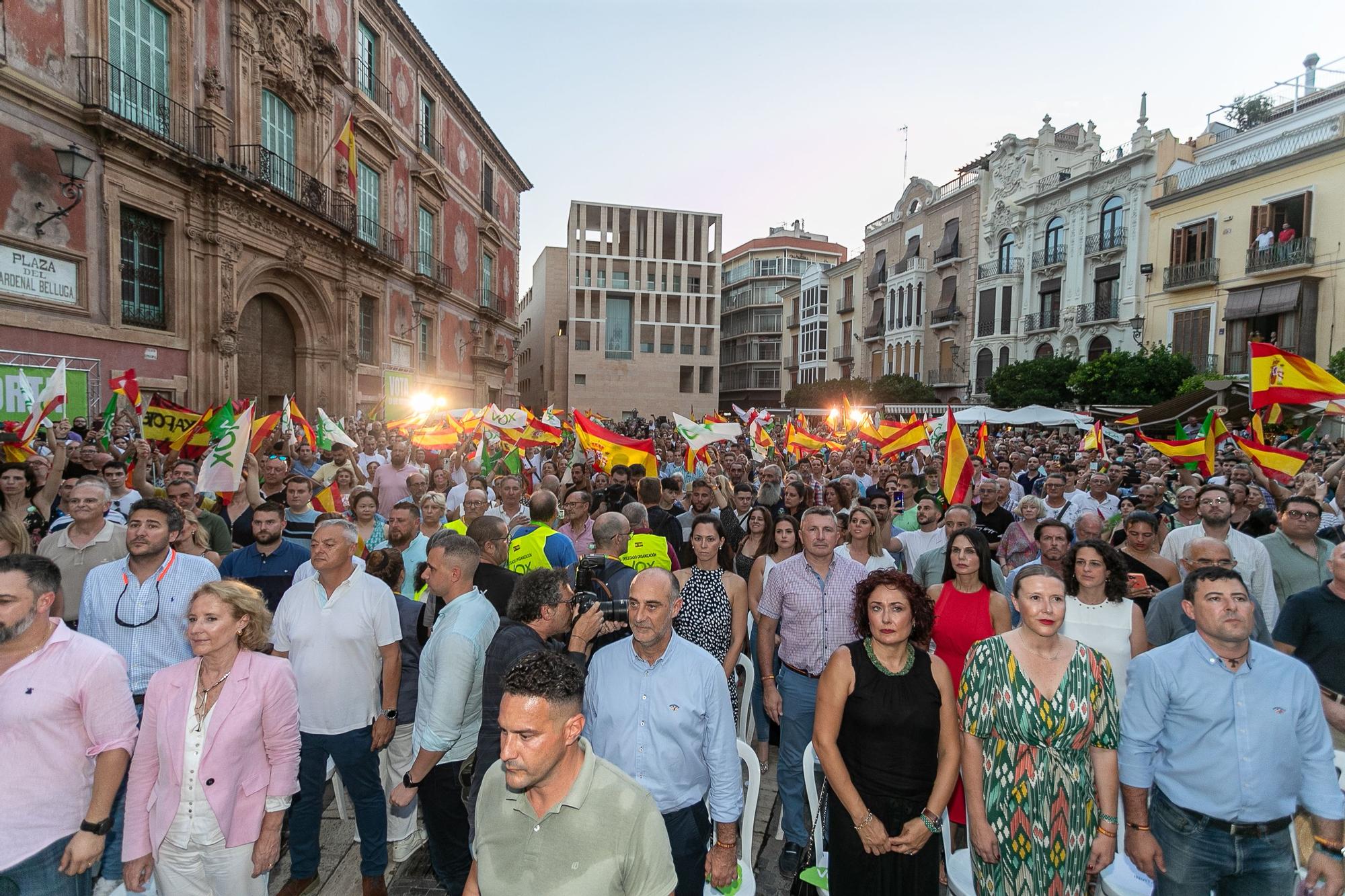 Las imágenes del mitin de Santiago Abascal en Murcia