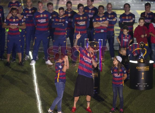 La fiesta del Doblete en el Camp Nou