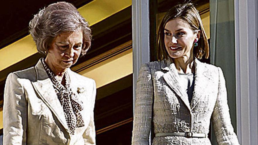 Doña Sofía y la Reina Letizia.