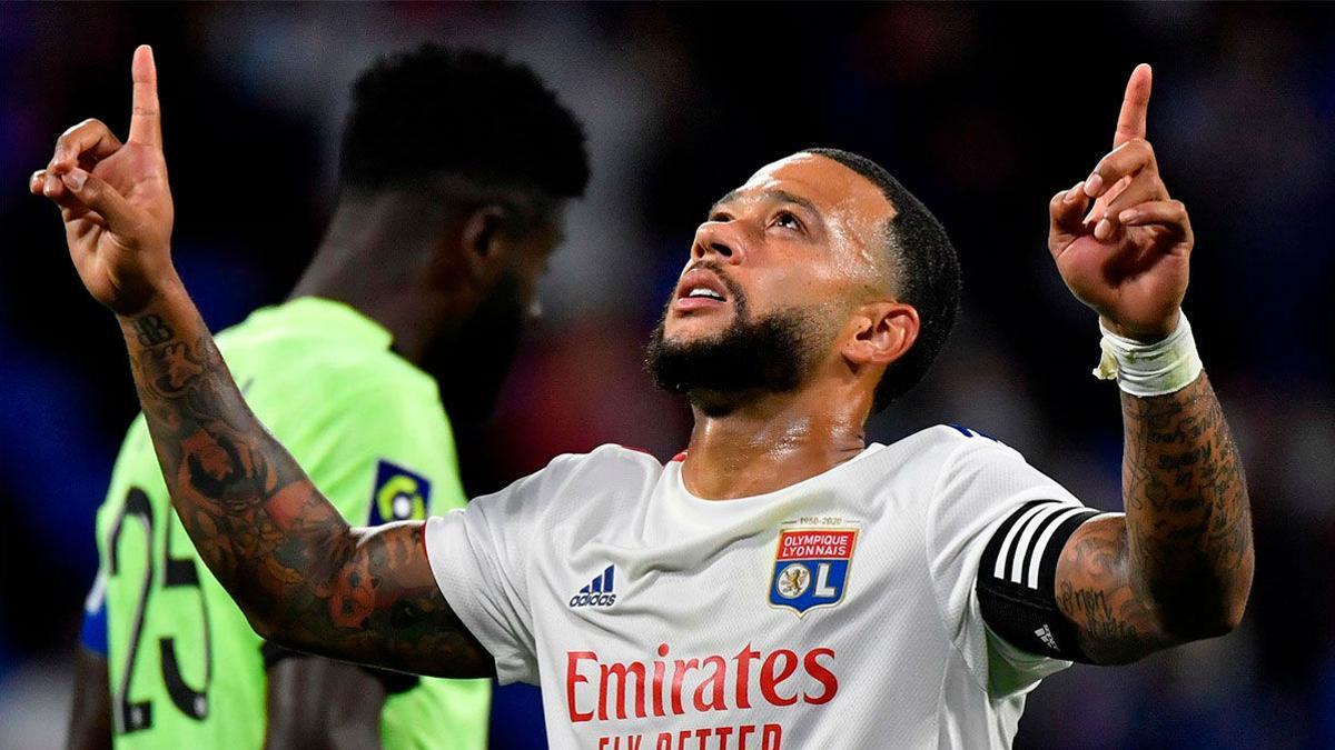 Depay fue el protagonista de la victoria del Lyon