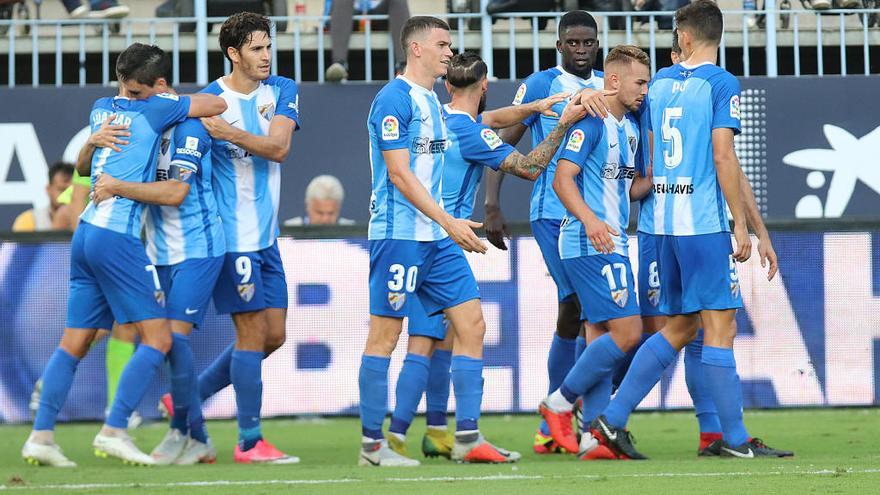 La plantilla del Málaga CF llega en un buen momento al partido contra el segundo clasificado, la UD Las Palmas.