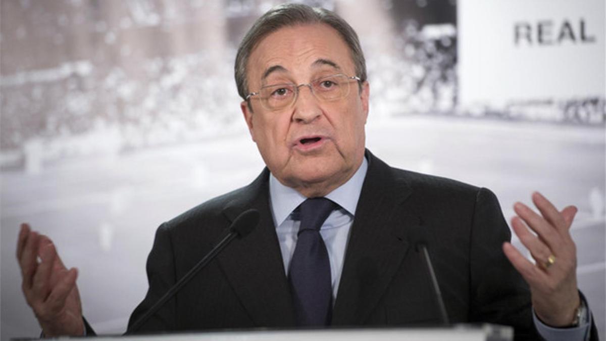 Florentino Pérez, en el Bernabéu