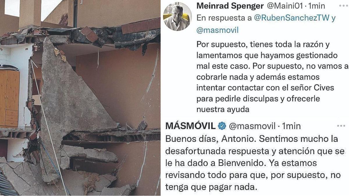 La polémica del &#039;router&#039; del derrumbe de Peñíscola se hizo viral en redes y obligó a la compañía a intervenir