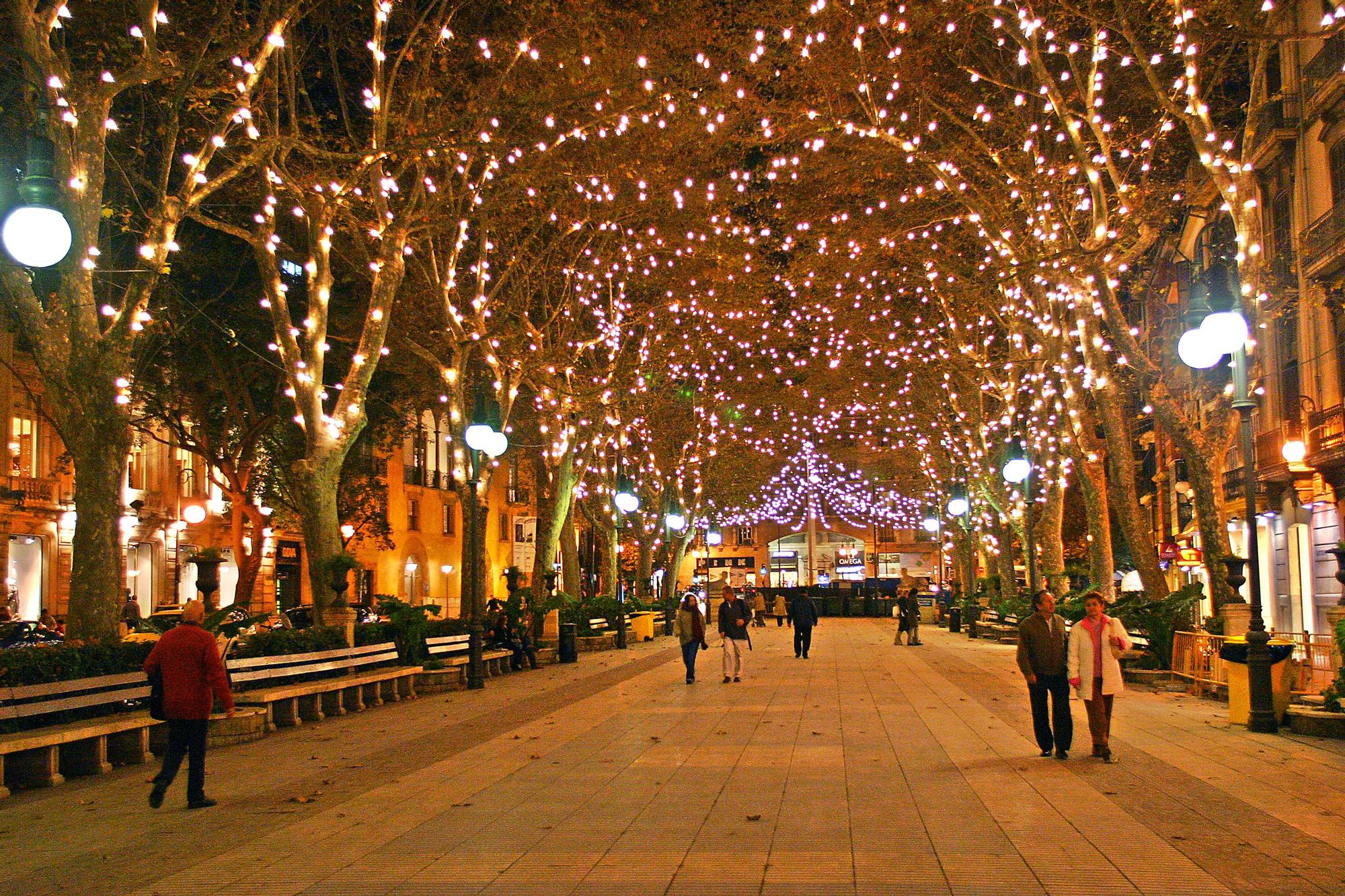 Así eran antes la luces de Navidad de Palma