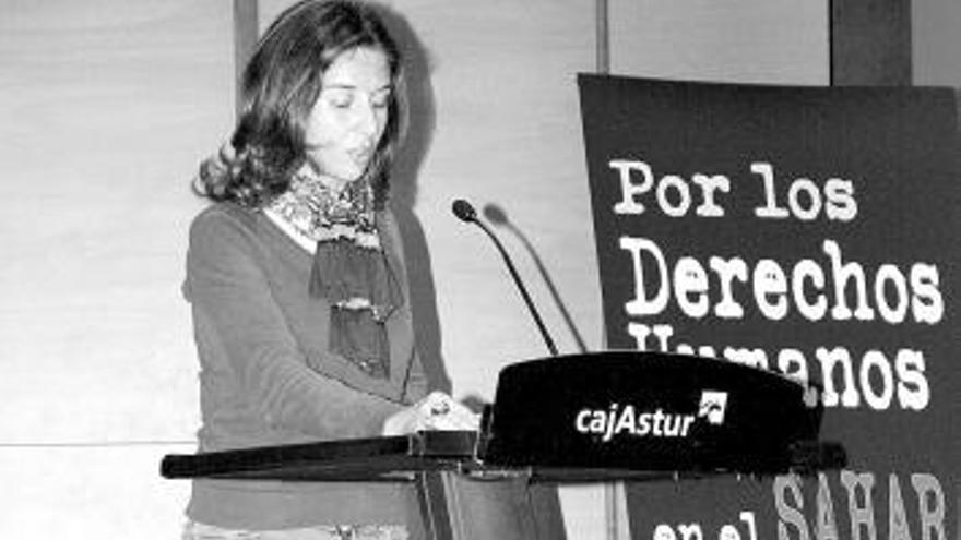 La concejala Silvia Junco, en un momento de su intervención de ayer.