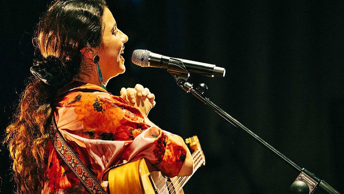 Silvana Estrada, durante el concierto que ofreció el 20 de julio en el Palacio Real, en Madrid.  