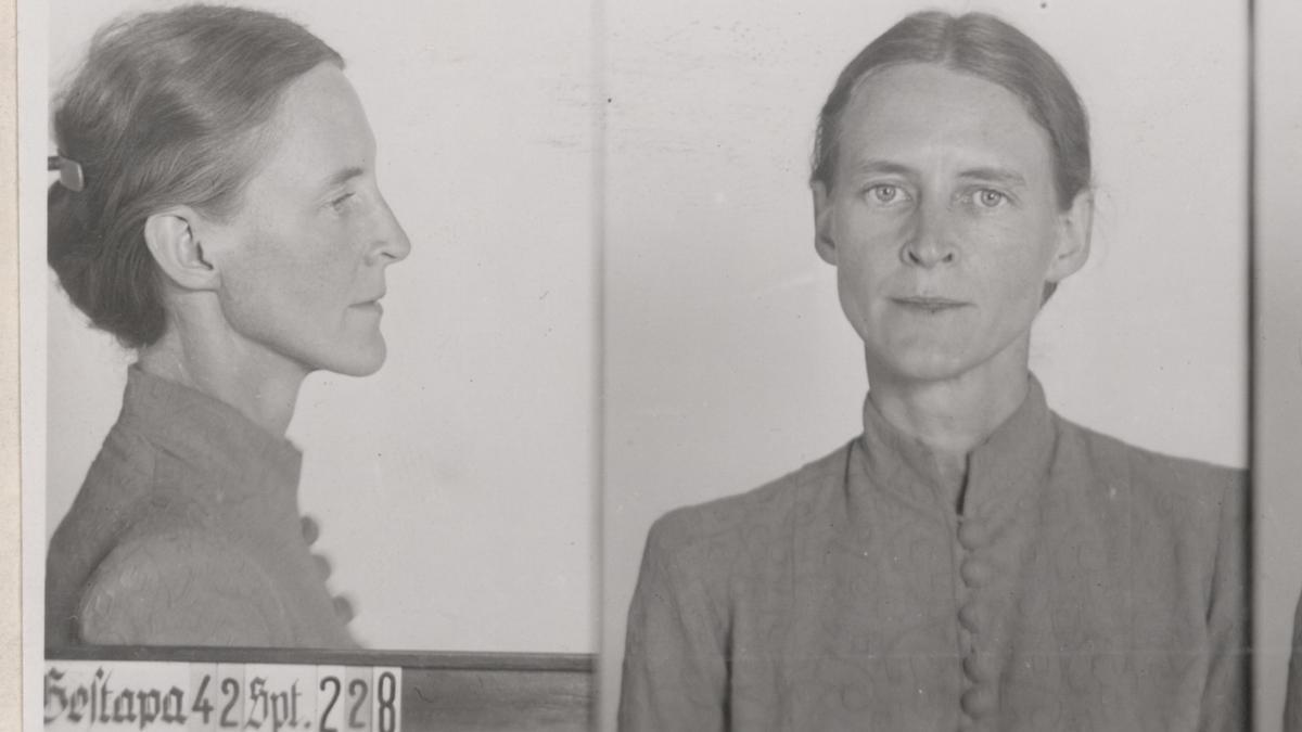 Ficha policial de la Gestapo de la estadounidense Mildred Harnack.