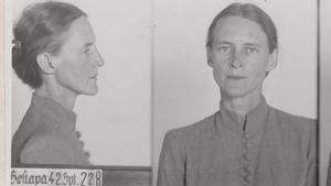 Ficha policial de la Gestapo de la estadounidense Mildred Harnack.