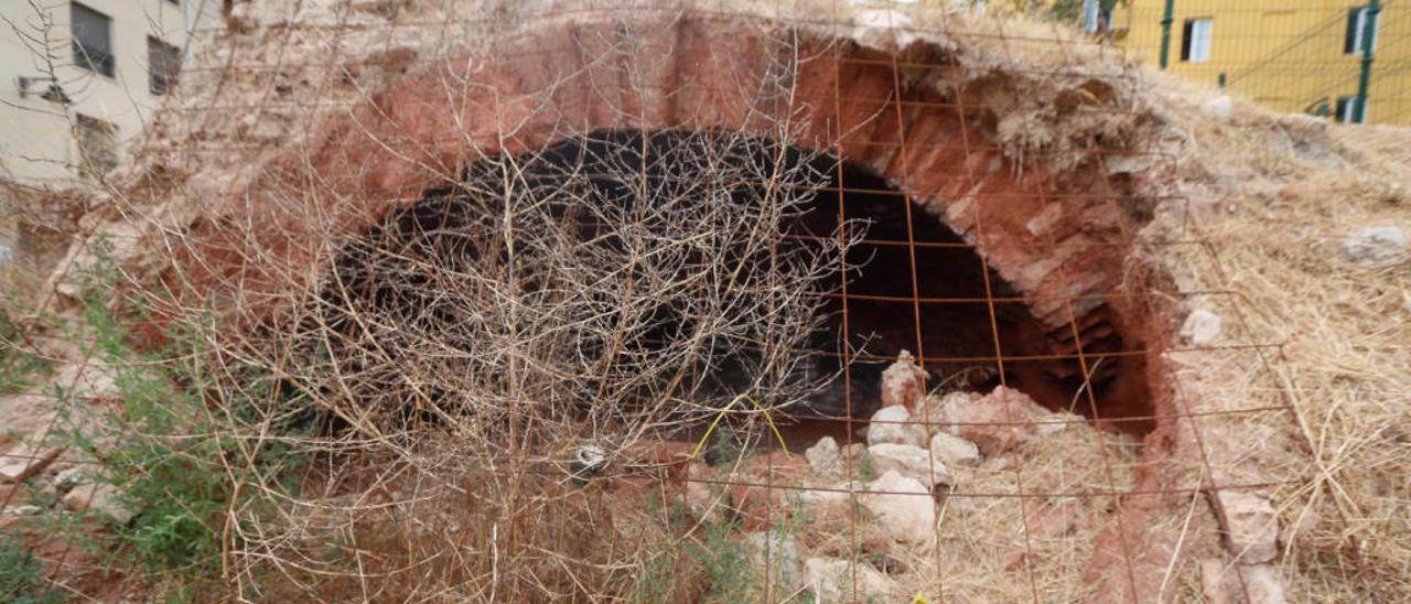 Estado del horno moruno, situado entre las calles Sant Joan y Barbacana.