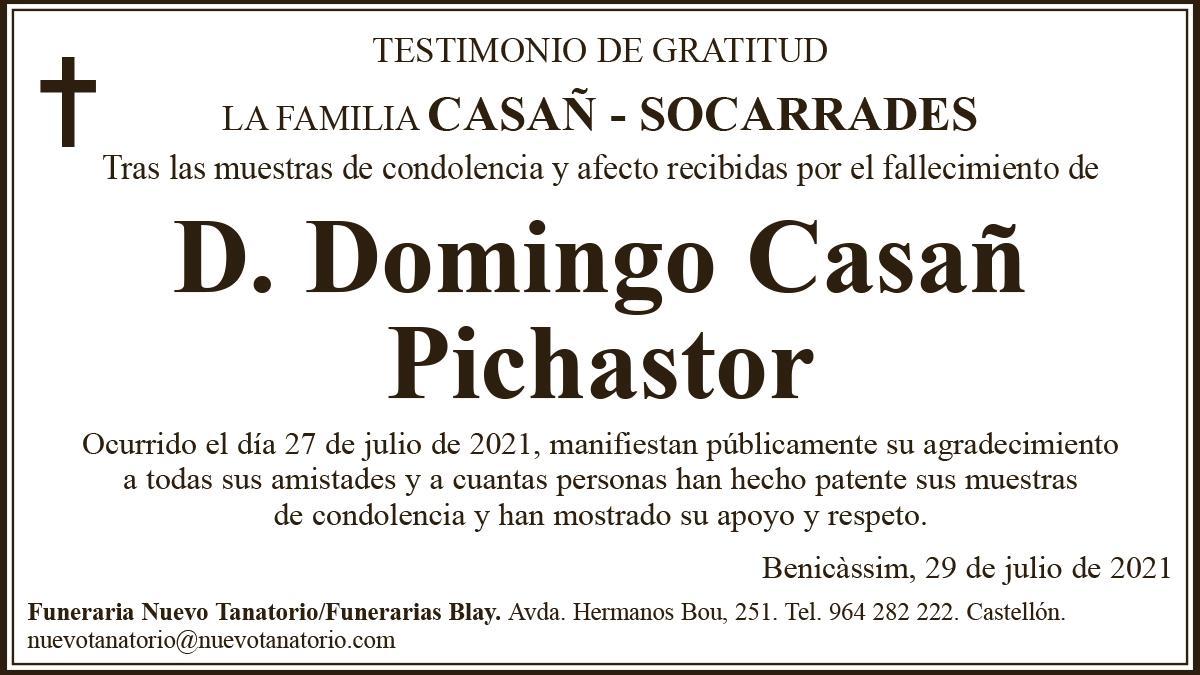 D. Domingo Casañ Pichastor