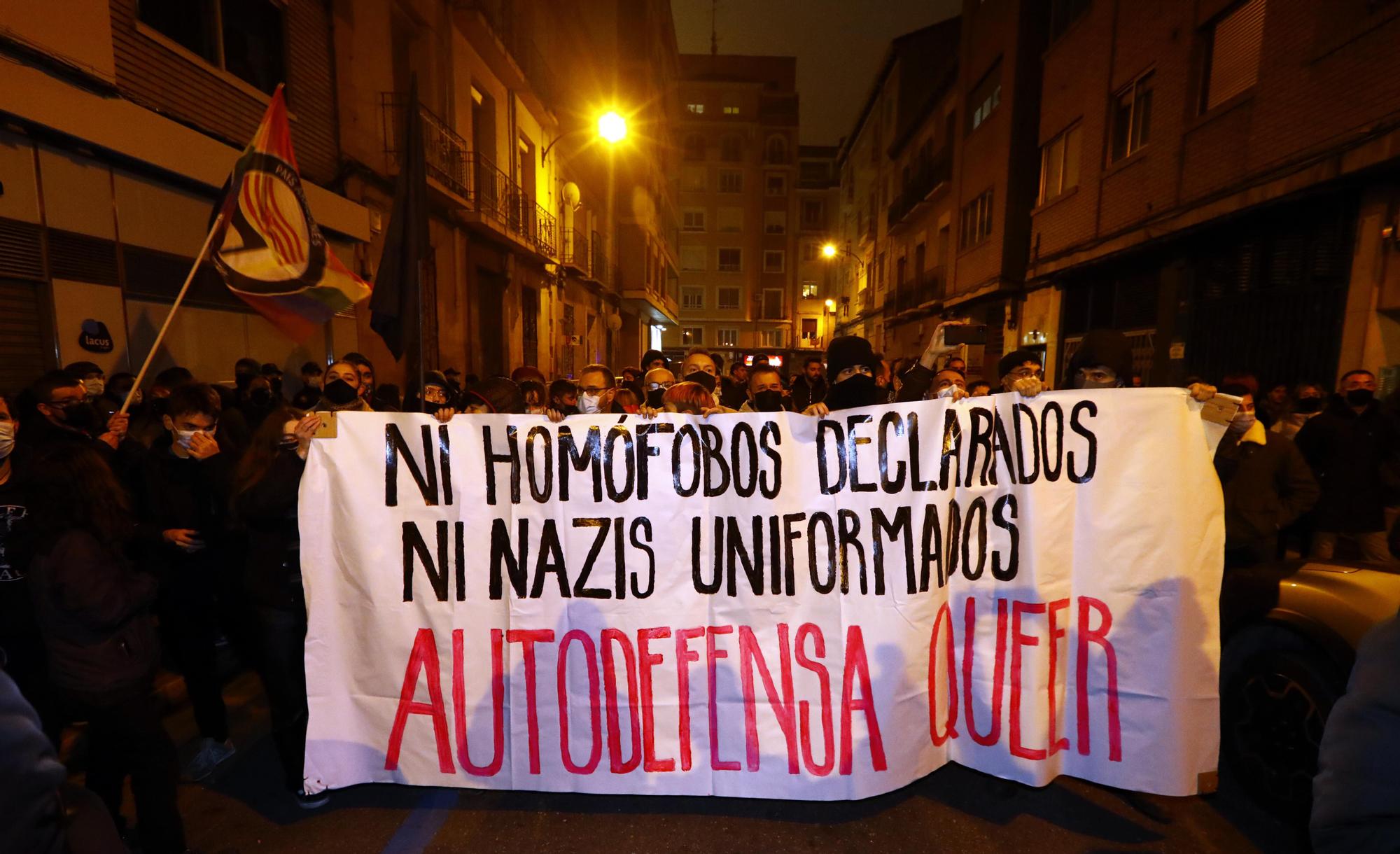 Protesta LGTBI contra las agresiones homófobas en Zaragoza