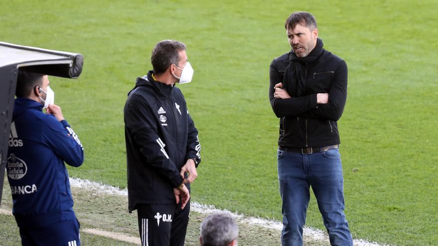 Coudet durante el partido de hoy.