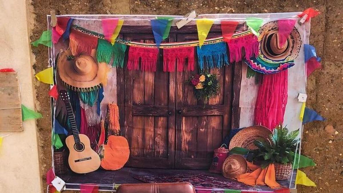 Photocall mexicano para las fiestas de Tardemézar