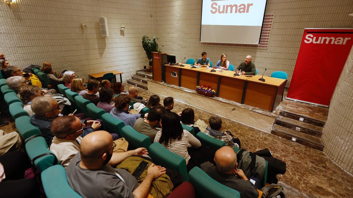Acto de presentación de Sumar celebrado este sábado en Alicante.