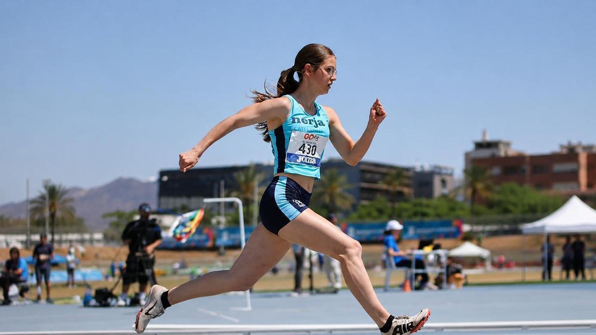 Lilian en la prueba de 4x400m.