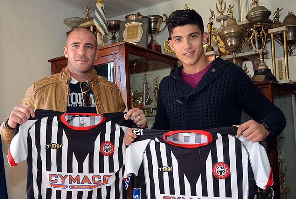 Walter y Nicolás Pandiani, en el CS Miramar Misiones uruguayo, 2013