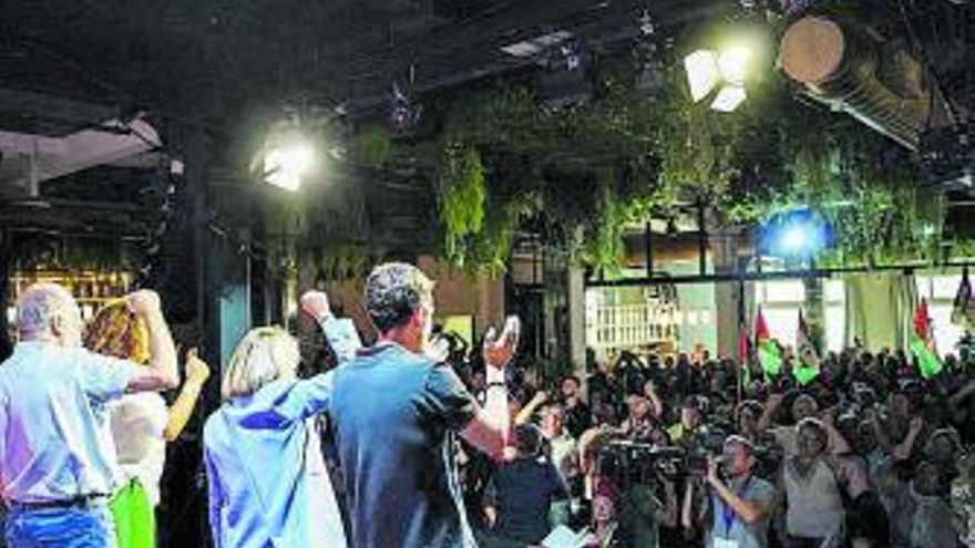 La sala Alboroto durante el acto de Unidas Sí Podemos Canarias. | |