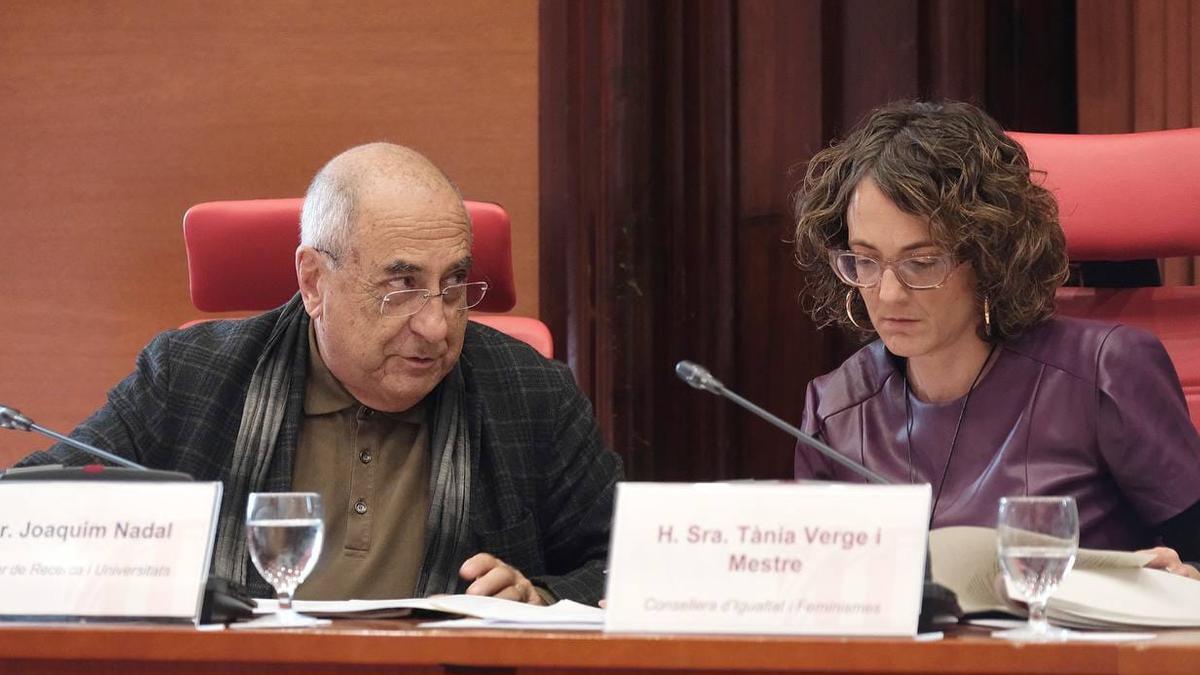 Nadal y Verge en el Parlament