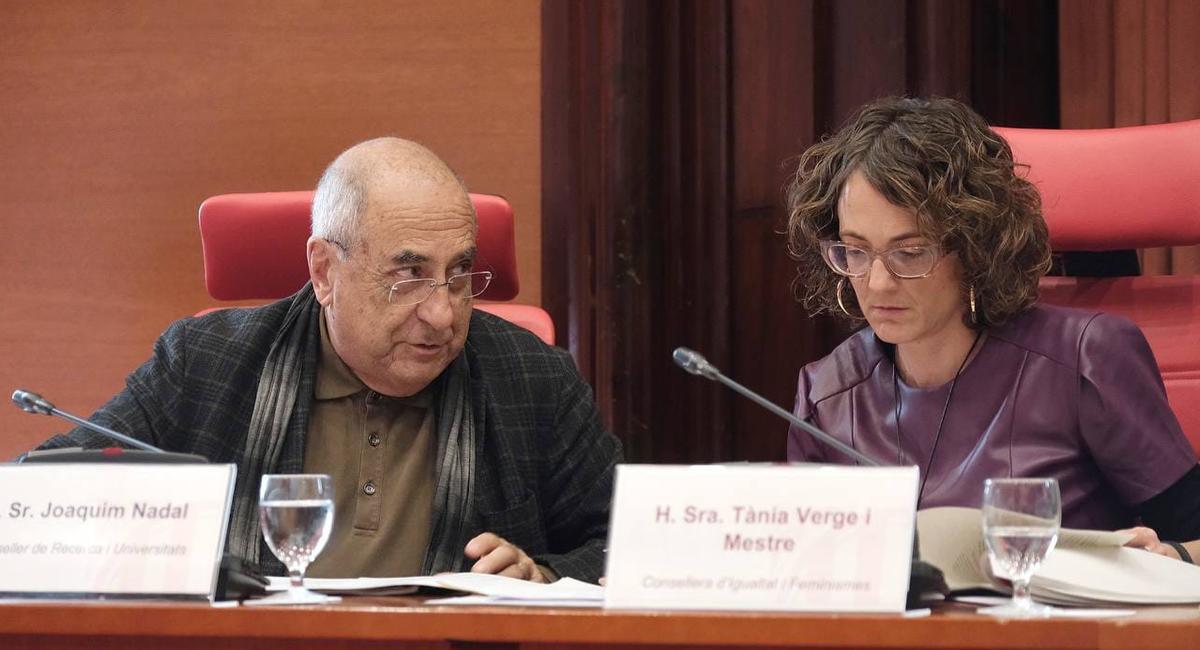 Nadal y Verge en el Parlament