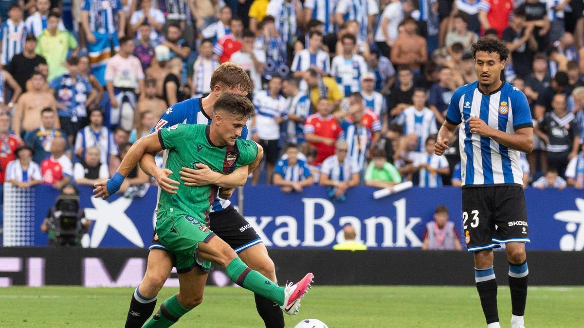 Iván Romero, durante el partido contra el Espanyol.