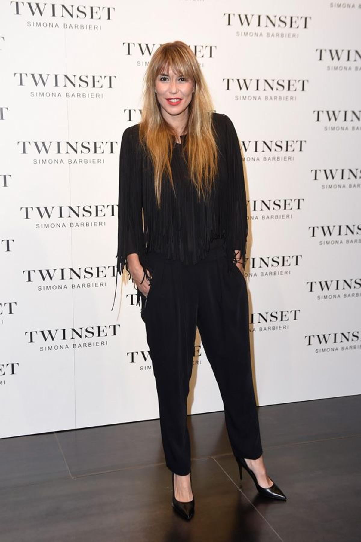 Raquel Meroño en la presentación del nuevo bolso de Twinset