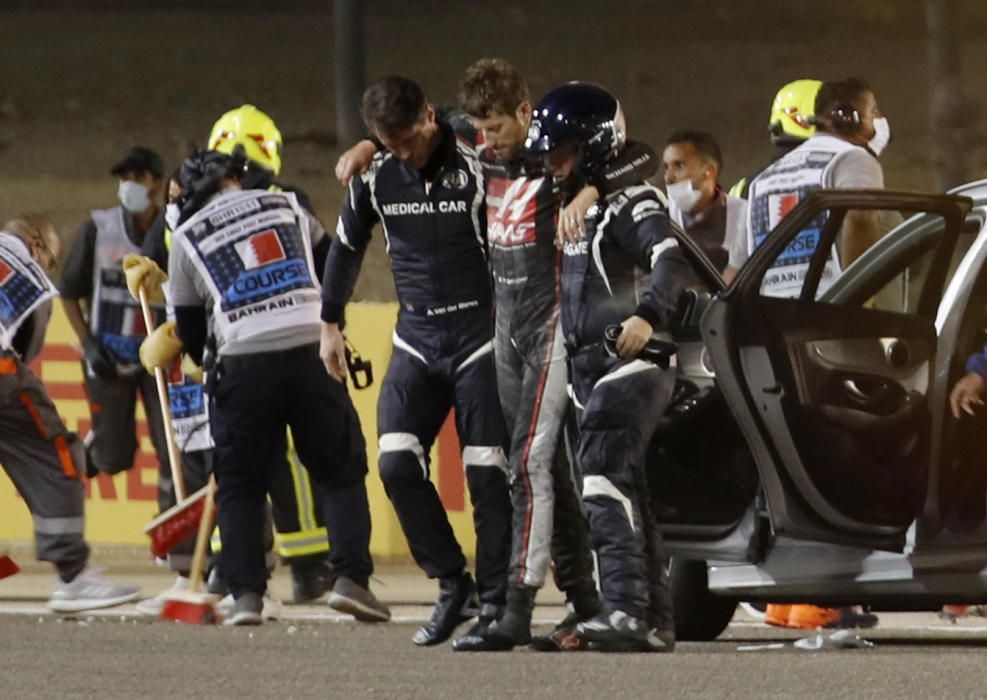 Accidente de Romain Grosjean en el GP de Baréin de Fórmula 1.