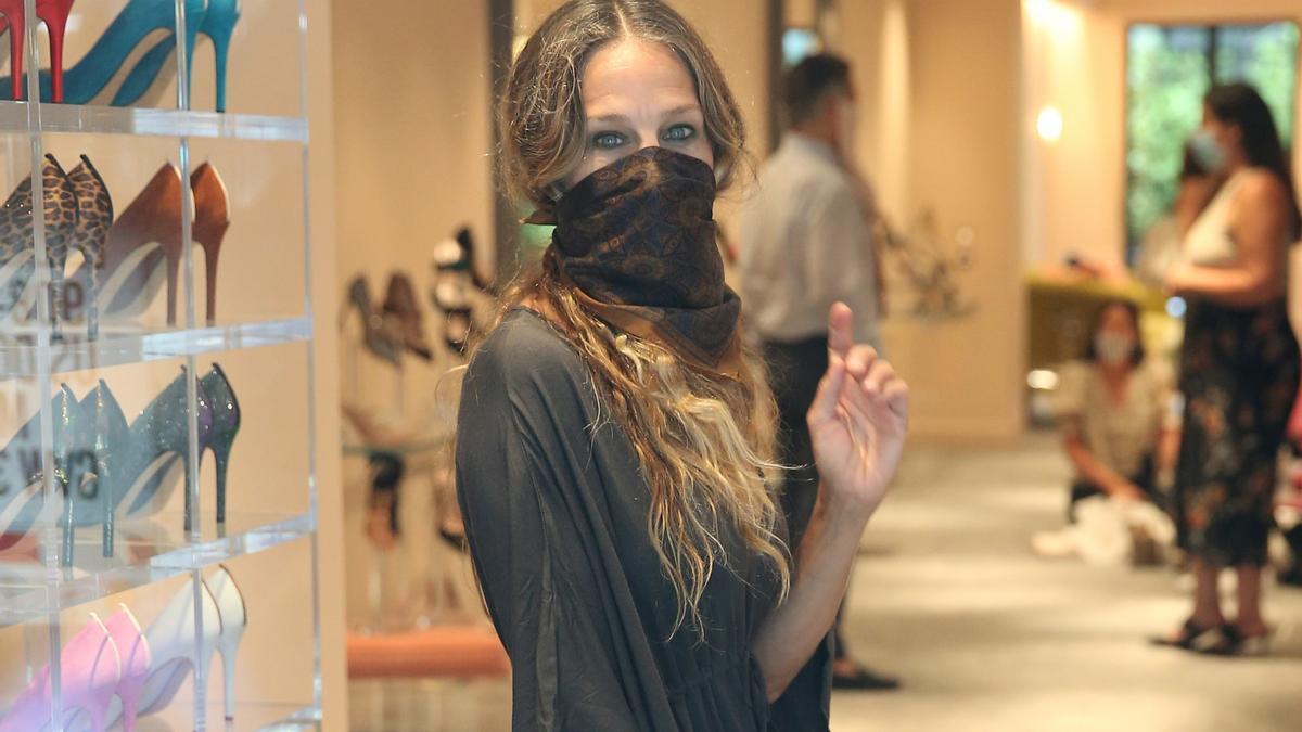 Sarah Jessica Parker en la inauguración de su nueva tienda de zapatos en Nueva York