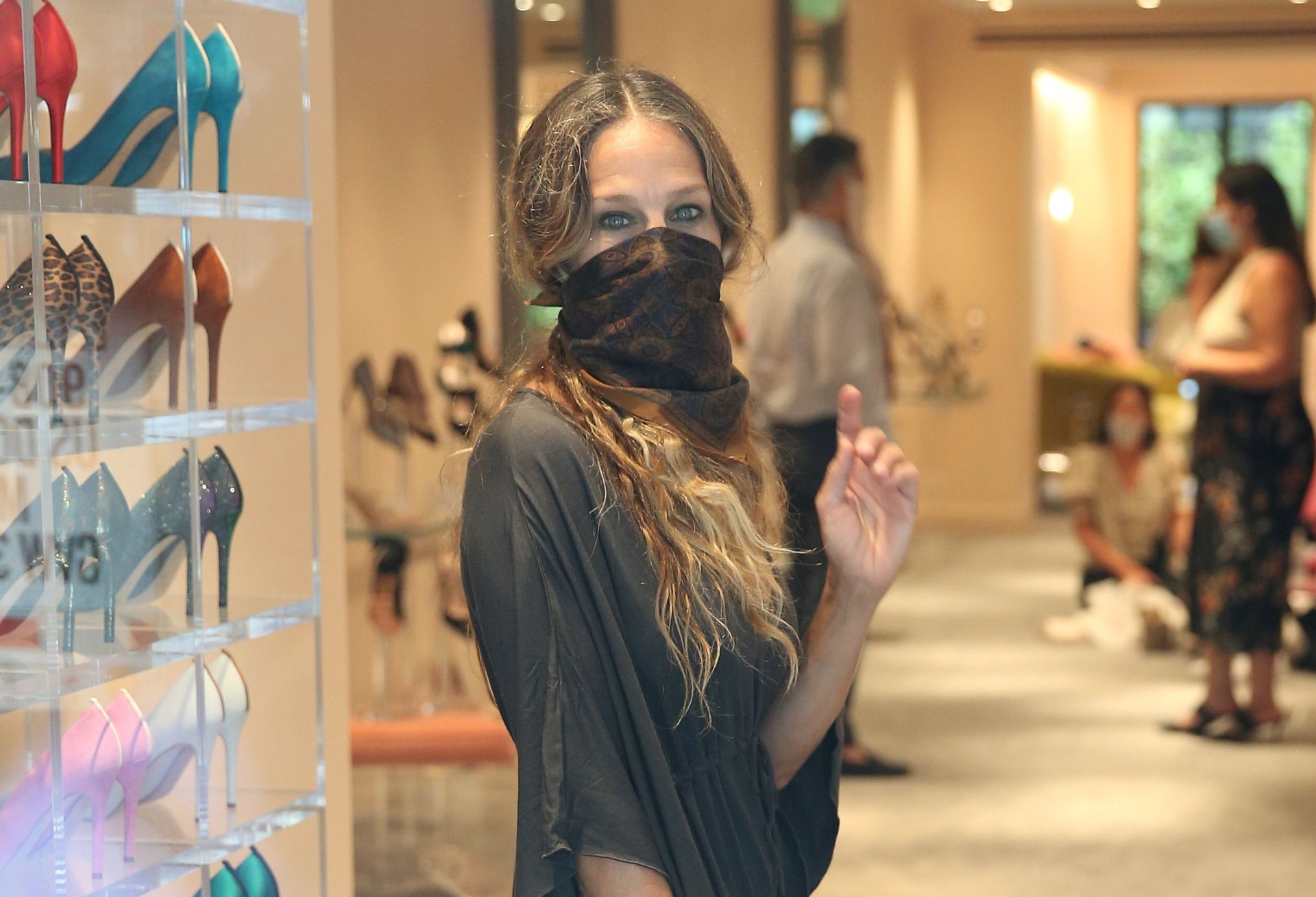 Sarah Jessica Parker en la inauguración de su nueva tienda de zapatos en Nueva York