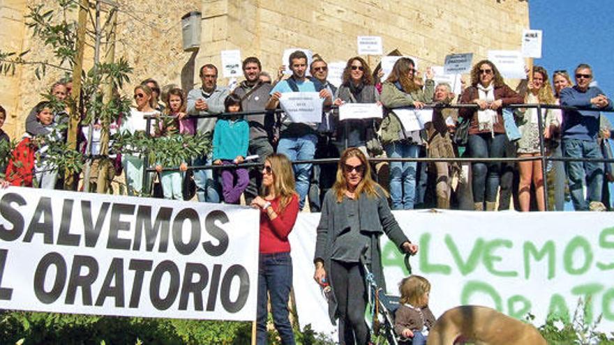 El pasado febrero, hubo una manifestación contra el plan urbanístico en el Oratorio.