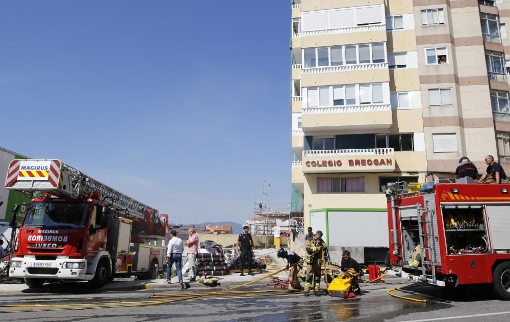 Incendio en la avenida del aeropuerto