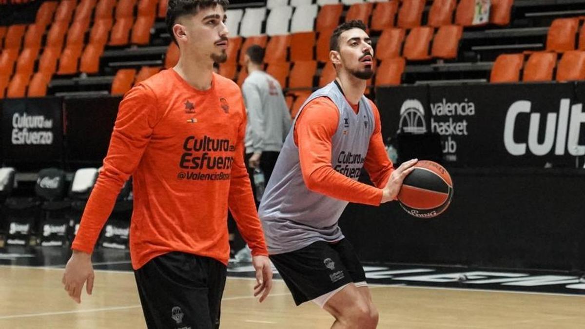 Guillem Ferrando, entrenando con el equipo