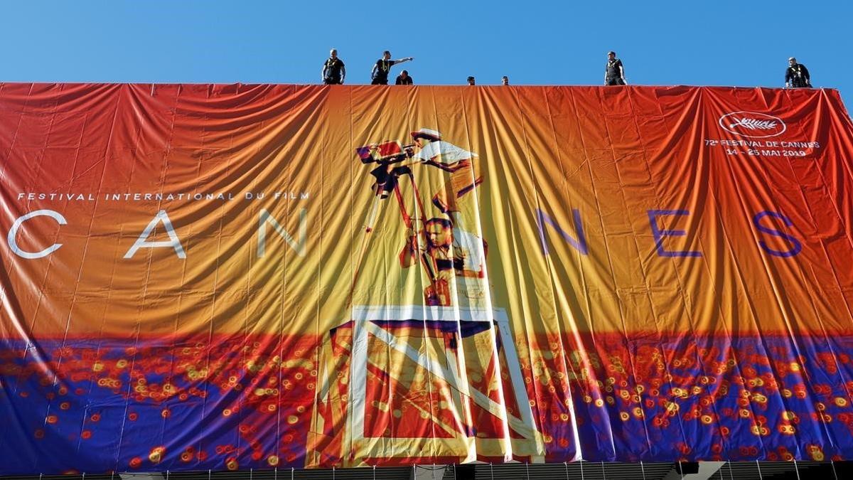 Preparativos en La Croisette de la 72ª edición del Festival de Cannes