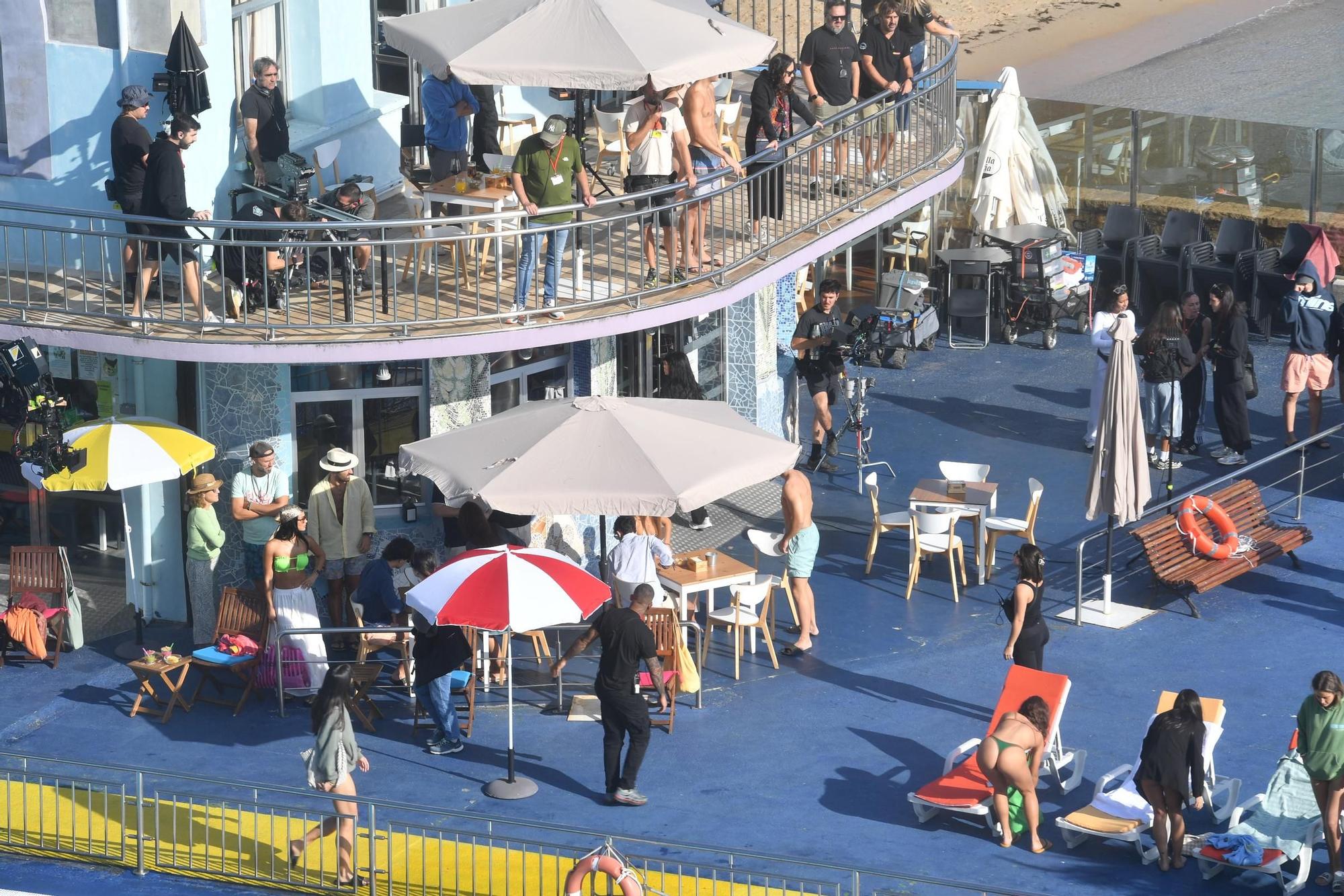 Rodaje de la trilogía Dímelo en el Club del Mar de San Amaro