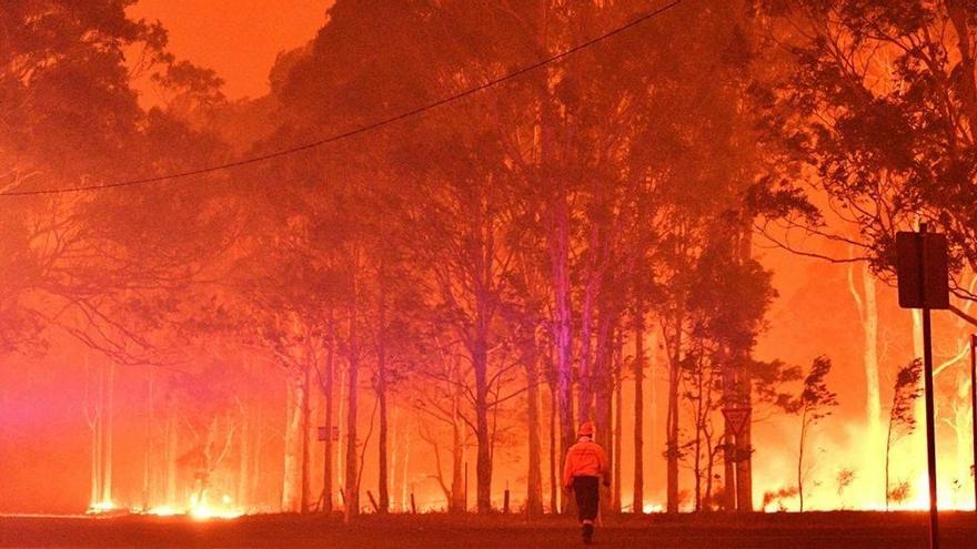 El fuego devora la mitad de la mayor isla de arena del mundo en Australia