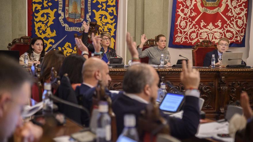 El Gobierno local vota a favor de una moción.  Iván Urquízar