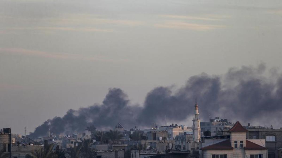 un momento de un bombardeo en Khan Yunis el pasadso 1 de marzo.