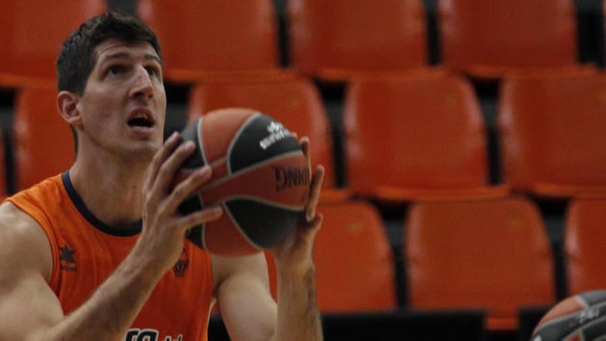 Damjan Rudez, durante un entrenamiento.