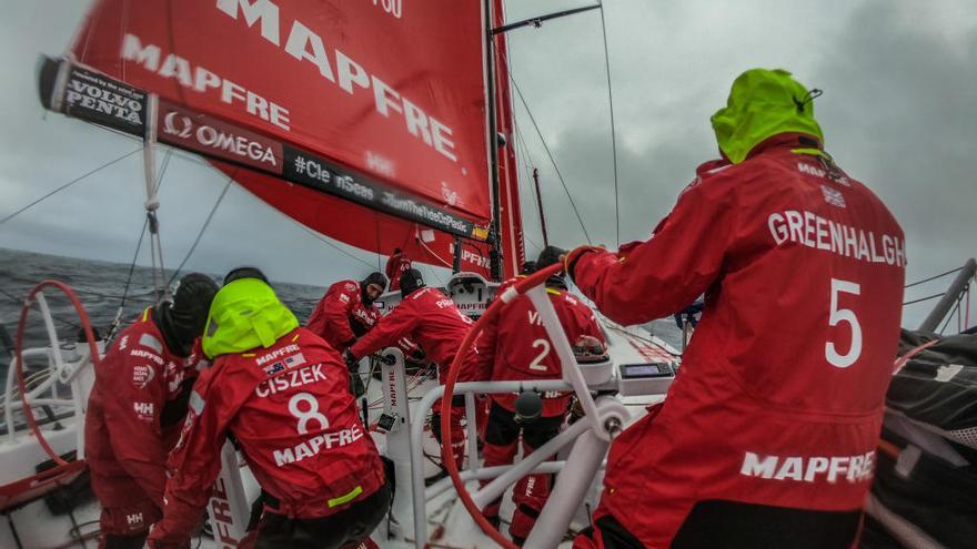 El MAPFRE, durante la Volvo Ocean Race 2017.