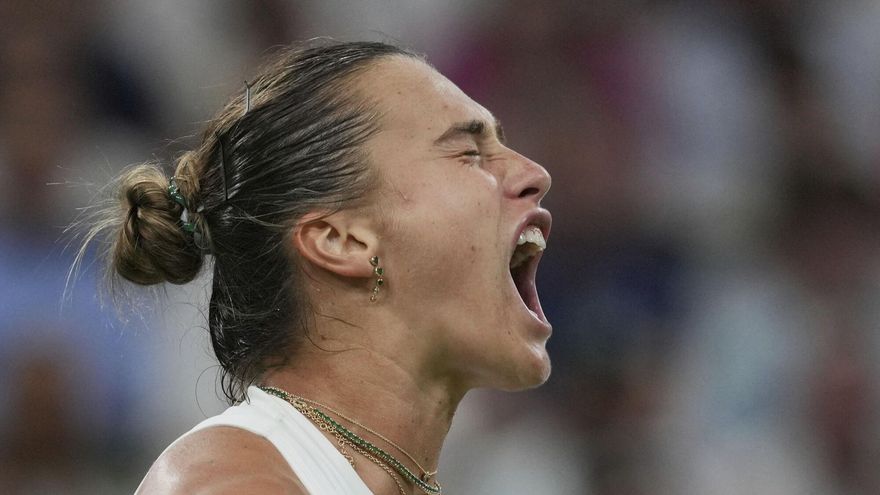 Sabalenka, en su partido ante Raducanu