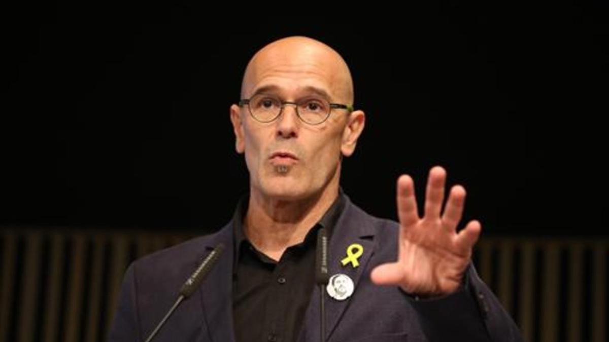 Raül Romeva, el 12 de diciembre, en la campaña electoral del 21-D.