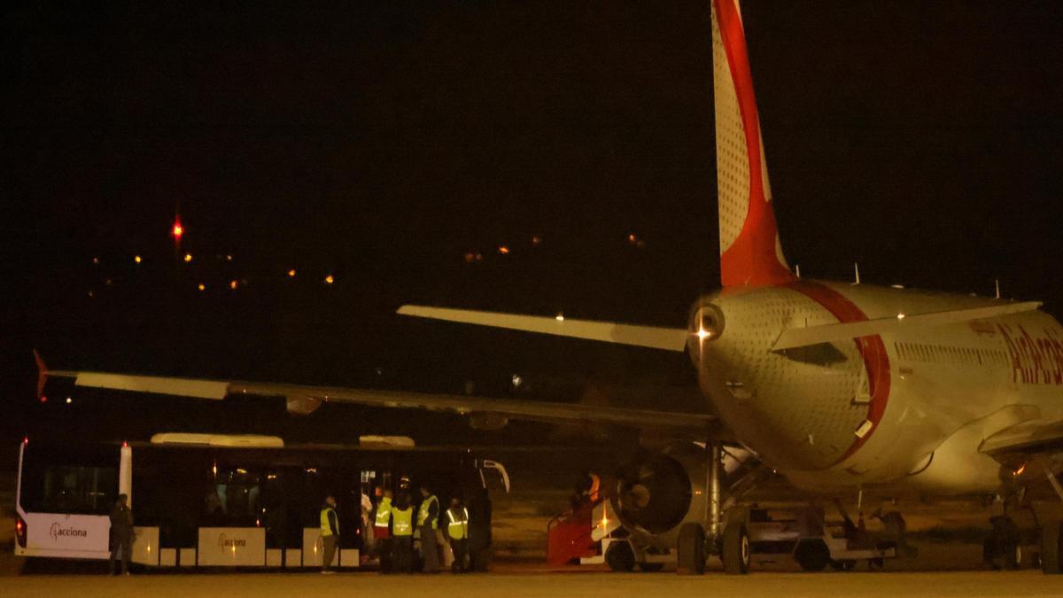 El avión de Air Arabia Maroc que ha protagonizado el incidente.