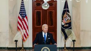 Joe Biden habla hoy sobre la inmunidad presidencial de Trump.