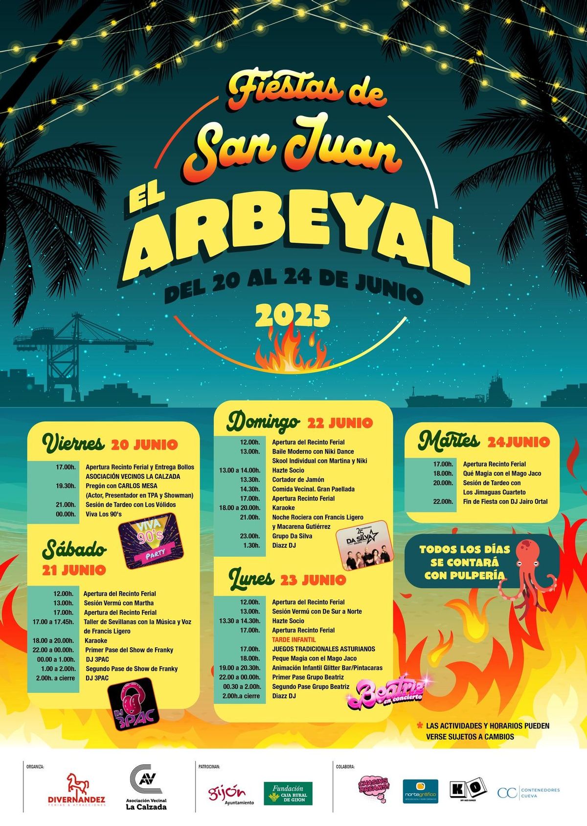 Cartel de las fiestas de La Calzada.
