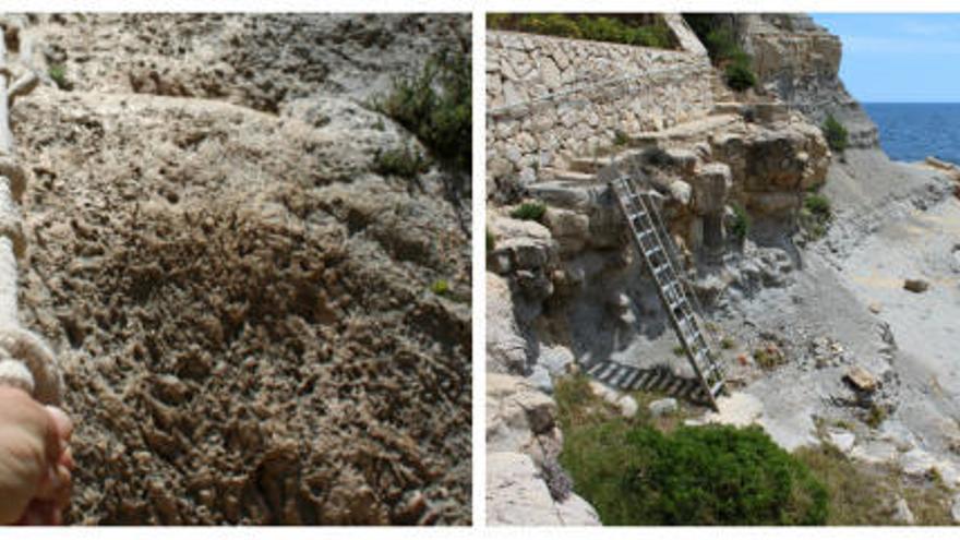 Cuerdas y escaleras para llegar a las calas más recónditas de la Marina Alta