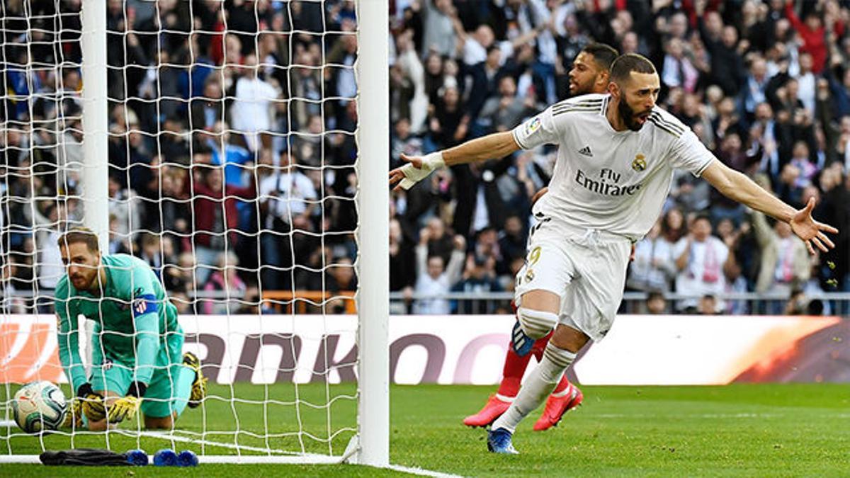 "¡Marca el gato! ¡Marca Karim, el goleador del líder!", así narraron las radios el gol de Benzema