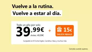 Suscríbete por un año a LA PROVINCIA por 39,99 € y una tarjeta regalo de 15 €